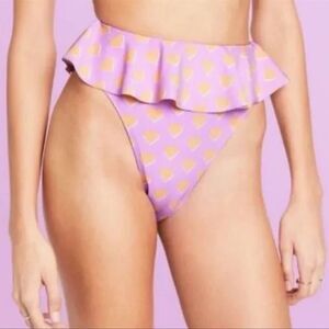 NWT Stoney Clover Lane X Target Flutter Heart Print Bikini Bottom Size M